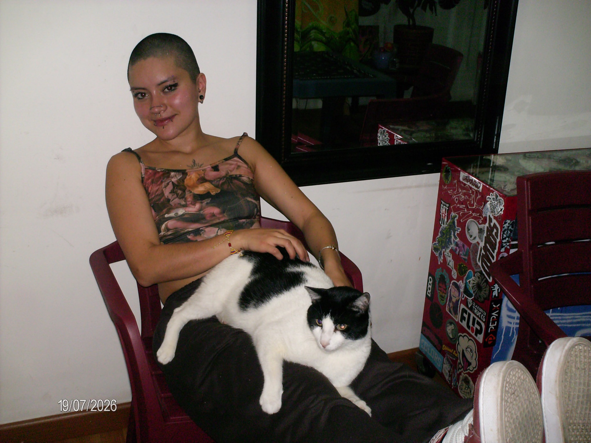 Amara with shaved hair